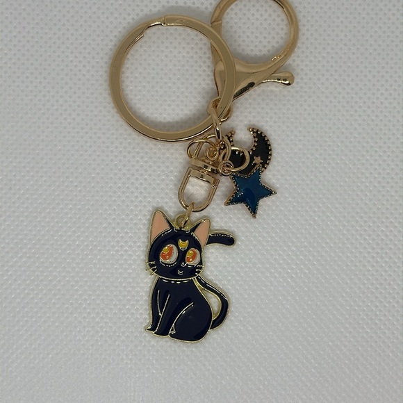 Luna Keychain with Gold Accents - Picture 2 of 2